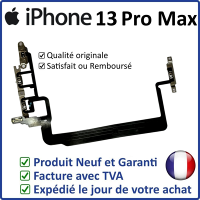 Nappe Boutons IPhone 13 Pro Max - Circuit Boutons Power Volume Mute Avec Supports - Neuf