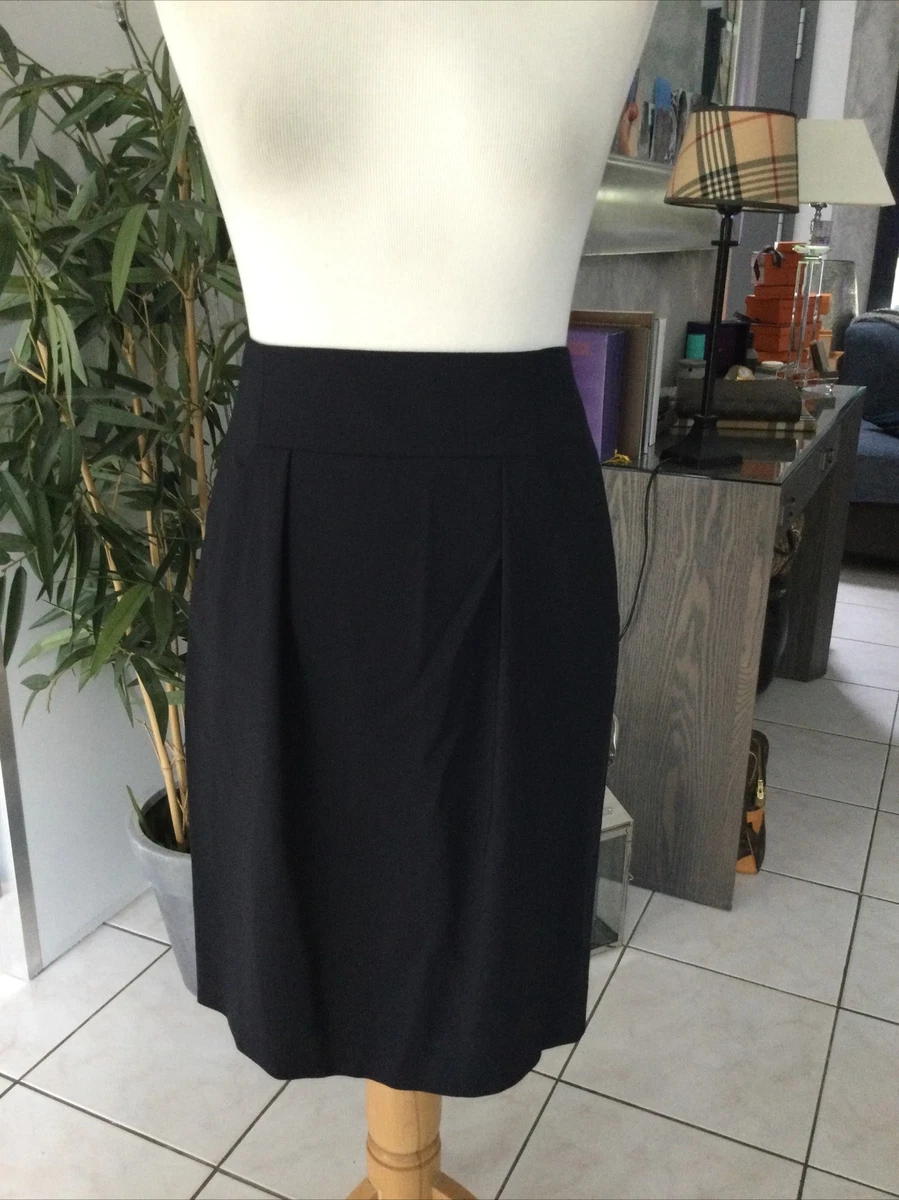 Jupe HUGO BOSS taille 42 laine bleu marine comme neuve eBay