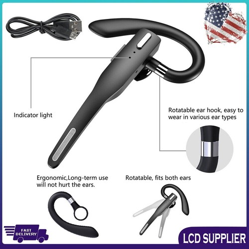 Bluetooth Wireless Earpiece Trucker Handsfree Earphone In Ear Earbud Headset Mic