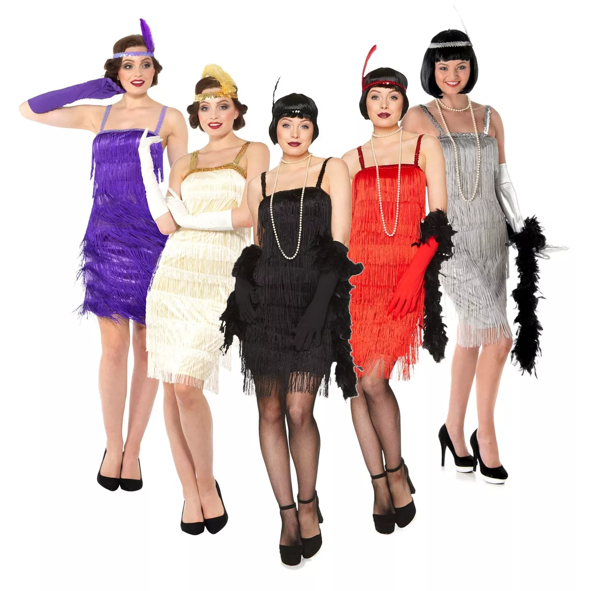 1920s Flapper Dress Womens 20s 30s Charleston Gatsby Ladies Fancy Dress  Costume