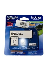 Brother International Tze251 Label Tape - 1" Width X 26.20 Ft