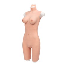 Crossdresser Realistic Breast Form Body Suit D Cup Tight Suit Fake Boob Cosplay