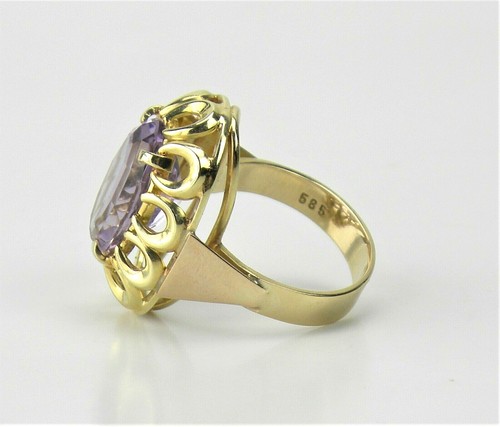 Goldring Damenring Gold Ring Amethyst 15x10mm 585 Gold Neu Gr.54 sehr stabil 7g - Bild 7 von 8