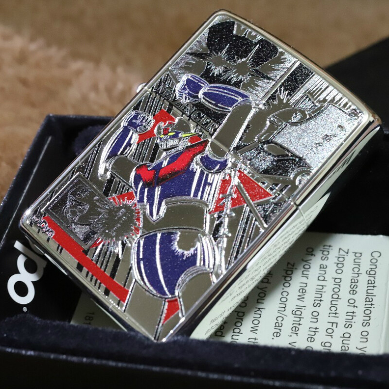 Zippo Mazinger Z Go Nagai Silver Plating Etching Satin Finish Oil 