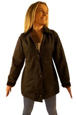 Campbell Cooper New Ladies Fitted Wax Cotton Jacket Dark Brown 8 10 12 14 16