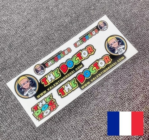 Feuille D'autocollants Valentino Rossi "The Doctor" - 25 Stickers MotoGP, Yamaha M1, Pour Fans