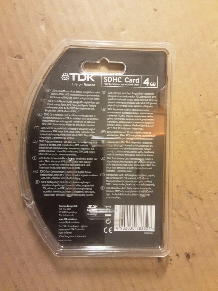 TDK CLASS 4 SDHC CARD 4GB  - New - Sealed - Image 3 of 4