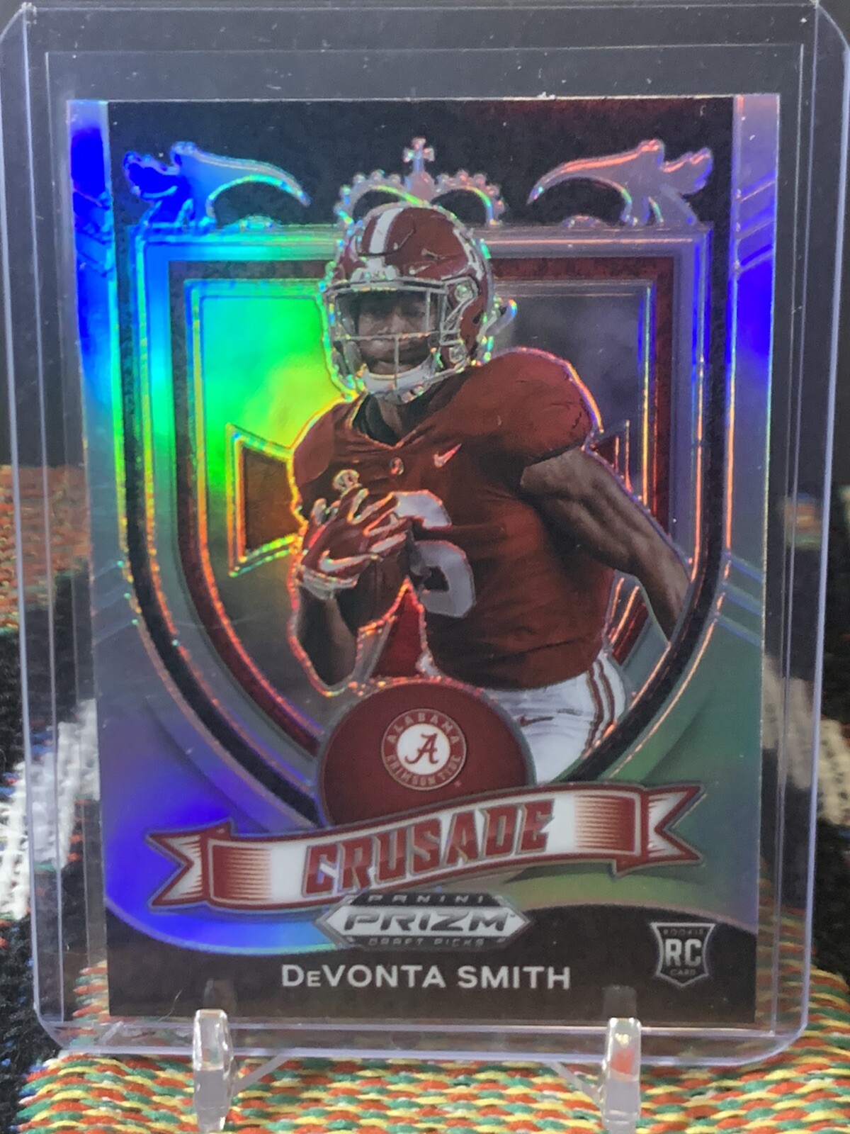 2021 Panini Prizm Draft Picks Devonta Smith Crusade Silver Prizm RC EAGLES bama