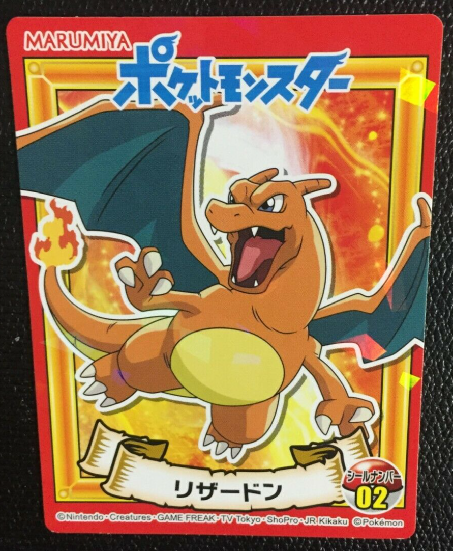 Charizard Japanese Pokemon Marumiya Seal Sticker N/M Anime