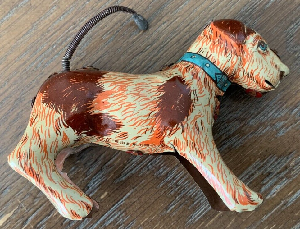 Rare 1940's Kuramochi WindUp Tin Dog Spinning Tail 4.5 Inch eBay