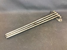 Ancien porte serviette de salle bain dépliable vintage en métal chromé