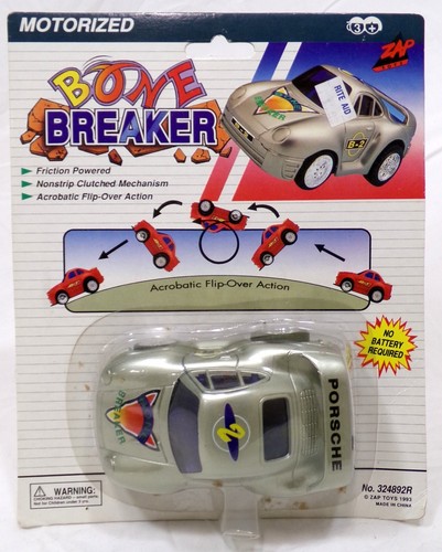 Zap Toys 1993 Bone Breaker Porsche Motorized Car w opakowaniu