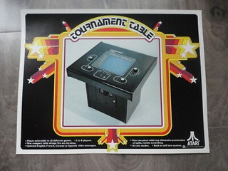 Tournament Table Arcade Machine Flyer Original Atari Brochure
