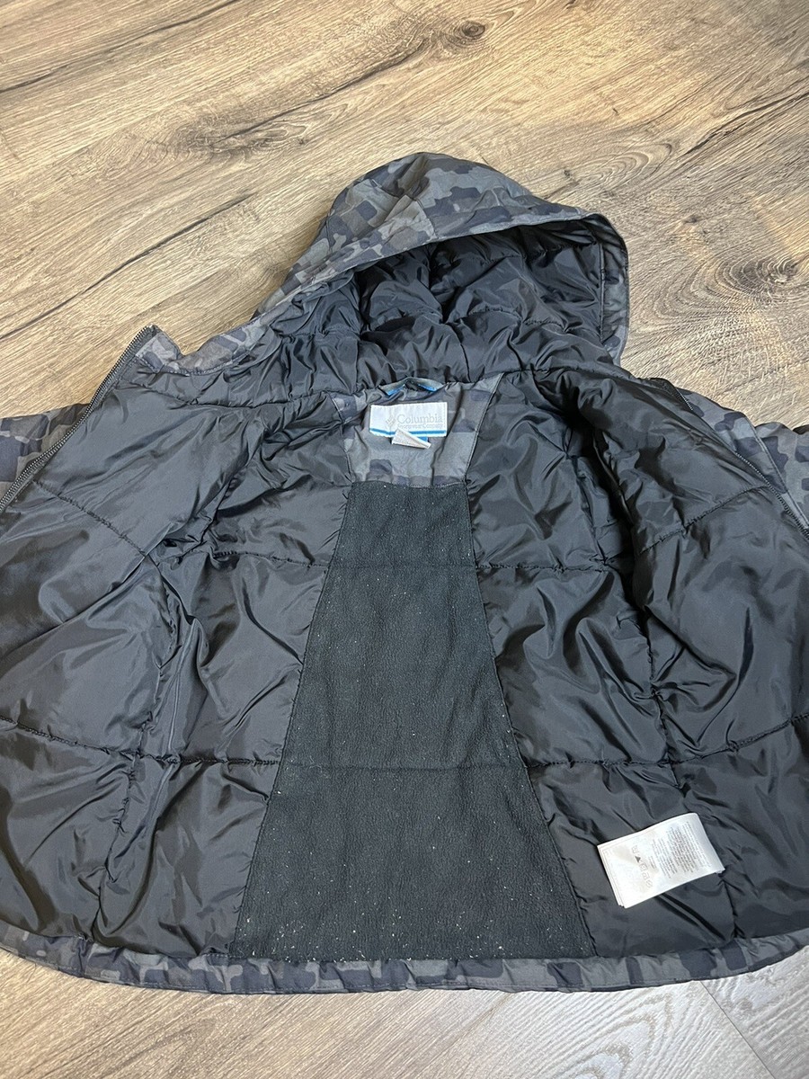 COLUMBIA Boys Hooded Coat Camo Full Zip Camo Snow 4 T Outerwear