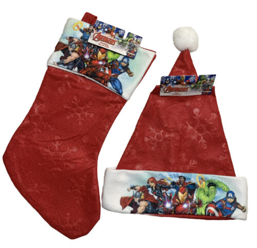 Avengers Hat And Stocking 2 Piece Soft Felt - Picture 1 of 7