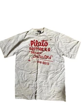 Vintage Mens Shirt T-shirt Novelty Contractors Pilato Brothers Medium