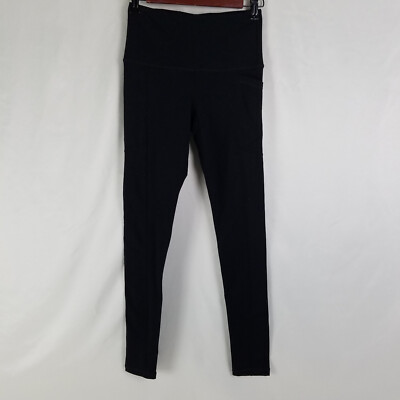Urban Daizy Activewear Pants Womens Small Black Mid Rise Ankle Stretch Workout