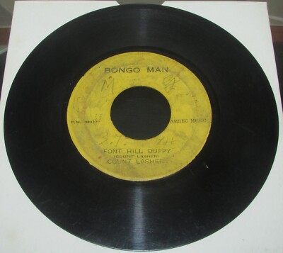 COUNT LASHER Font Hill Duppy ORIG 1st JAMAICA BONGO MAN Reggae 45''