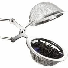 Stainless Steel Spoon Tea Leaves Herb Mesh Ball Infuser Filter Squeeze Strainer