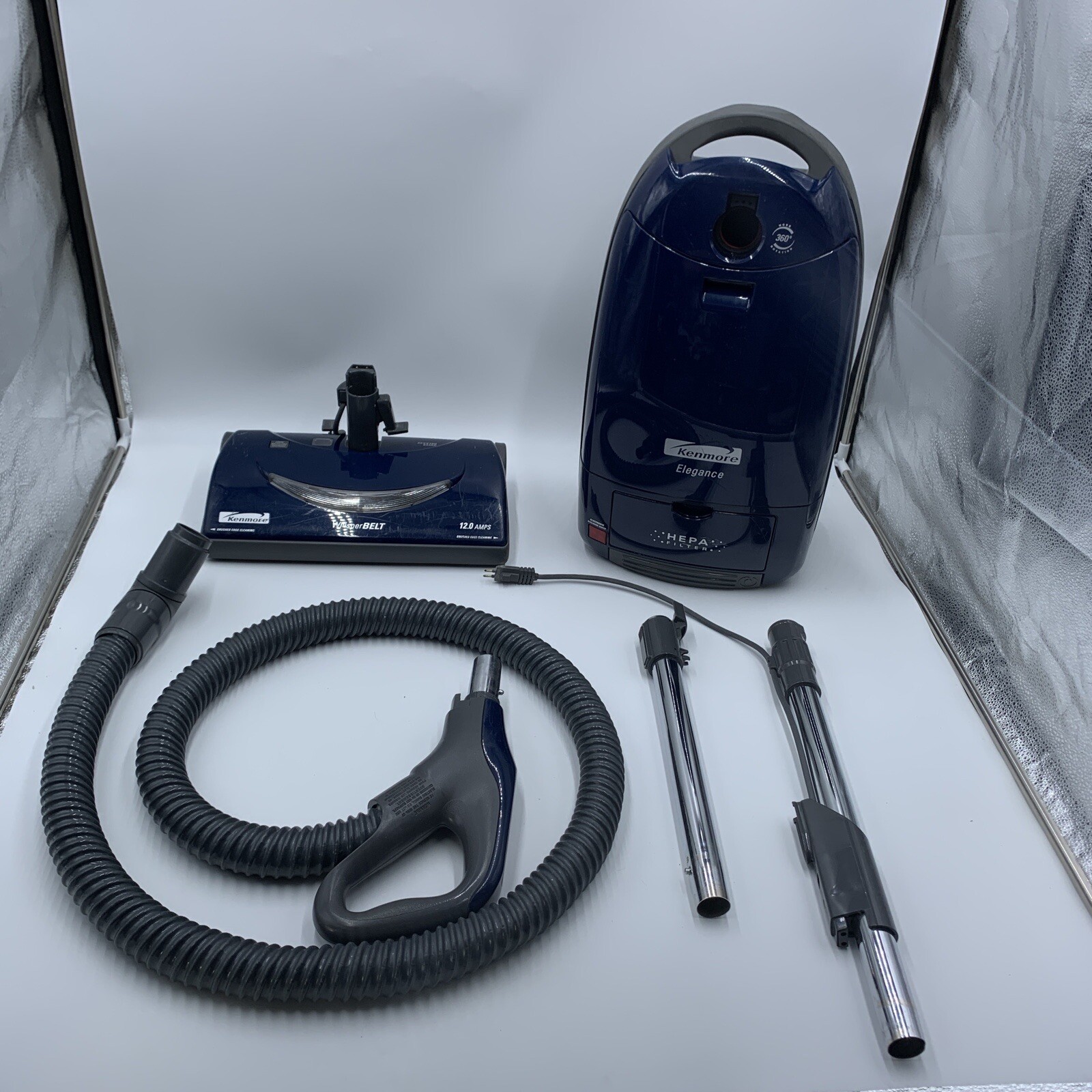 Kenmore Elegance Hepa Filter Model 116 Canister Vacuum Blue Wand Power