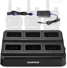 BAOFENG Six Way Charger Dock for UV-5R BF-F8HP UV-5X3 Battery Walkie Talkie