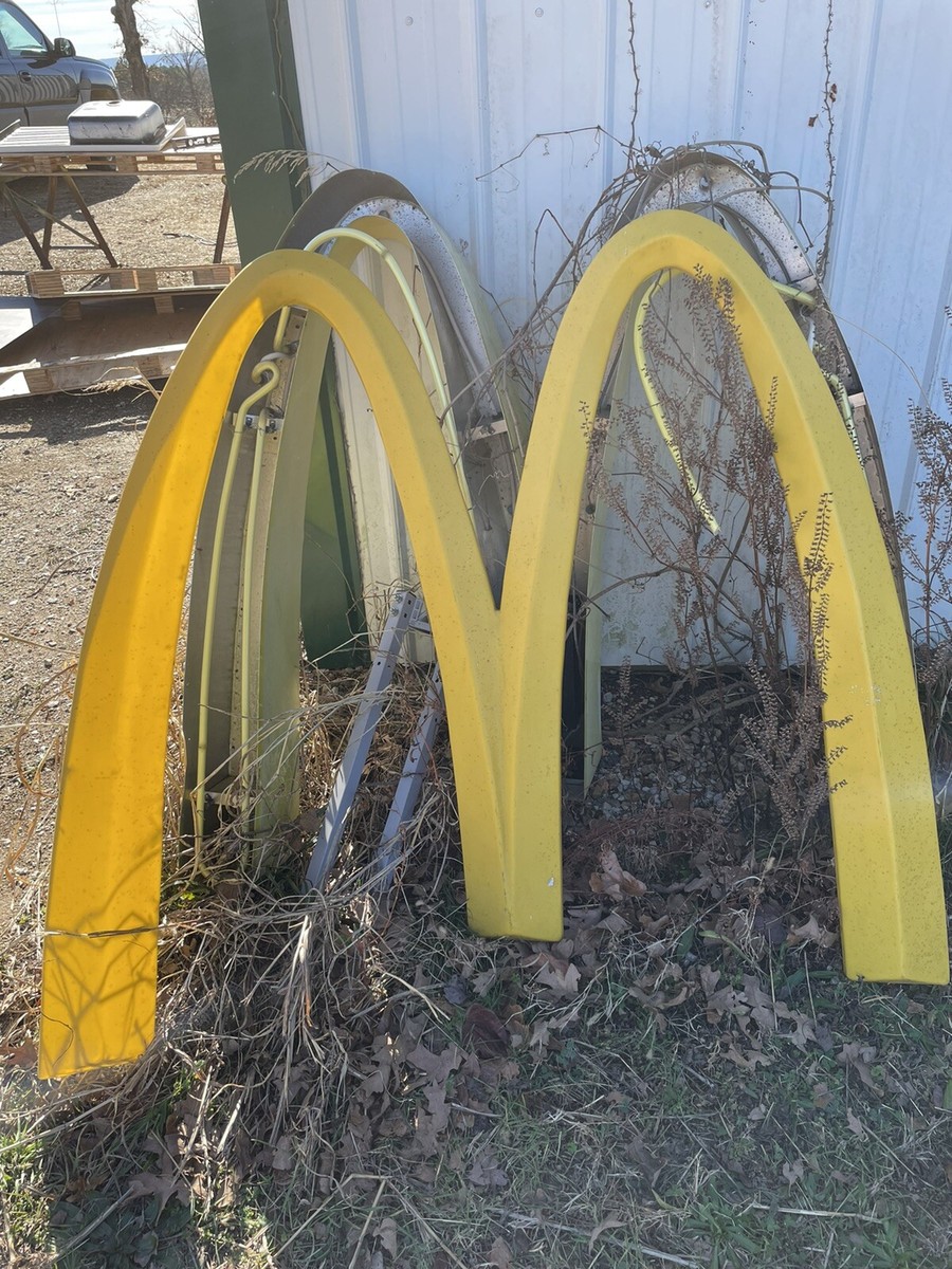 マクドナルド　ロータリーサインライト　ジャンク VINTAGE AUTHENTIC MCDONALD'S GOLDEN ARCH LIGHT UP ANTIQUE