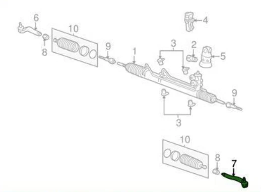 Barra de dirección izquierda MERCEDES-BENZ CLASE M W163 A1633300103 Foto 2 de 2
