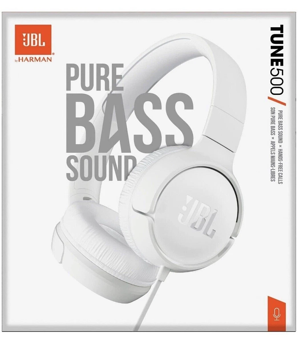 JBL Tune 500 en Blanc, Casque Bluetooth peu coûteux, orchestrez la