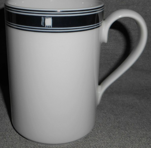 Set (4) Dansk CEYLON NAVY BLUE PATTERN Handled Mugs MADE IN PORTUGAL - Picture 4 of 7