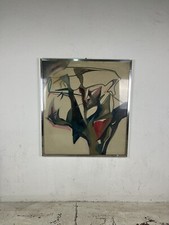 Quadro astratto tecnica mista tela Domenico Pellicano anni 80’ vintage design