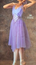 BALLET COSTUMES CURTAIN CALL, LAVENDER, CHIFFON TULLE SKIRT, SLIGHTLY USED