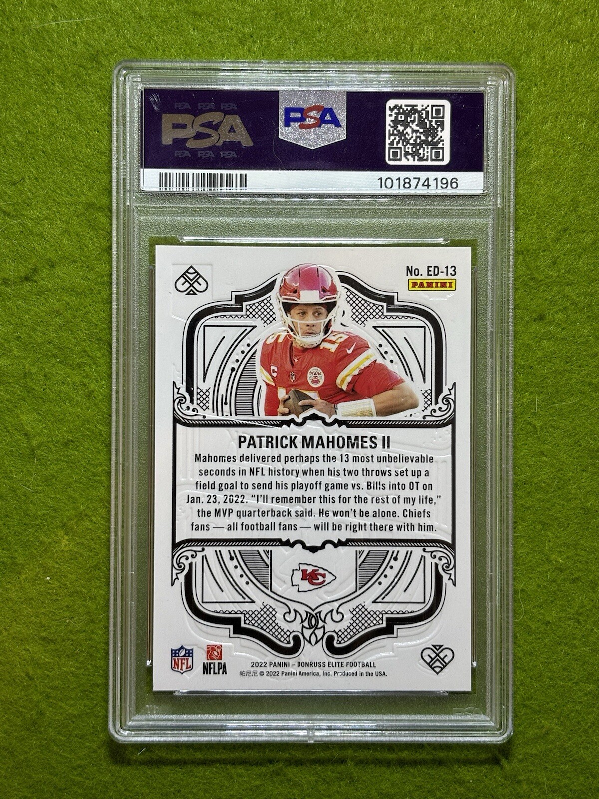 Patrick Mahomes PSA 10 SILVER PRIZM Elite Deck Card 2022 Donruss Elite CHIEFS SP view 19