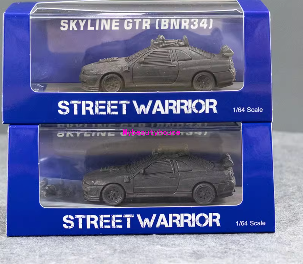 SW 1:64 Skyline GTR R34 Mad Max Figure Sports Model Diecast Metal