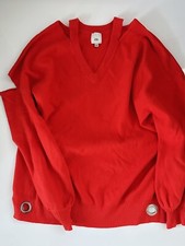 Women Lady River Island Orange Red Knitwear Knit knitted Pullover Tops Jumper