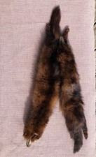 Vintage Genuine Mink Fur Collar Brown Double-Sided Soft 1960s