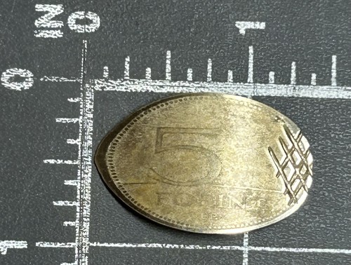 Szechenyi Lanchid Chain Bridge Budapest Hungary Elongated Pressed Penny Forint - Picture 2 of 2