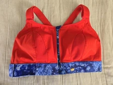SHEFIT High Impact Adjust Ultimate Sports Bra 2Luxe 2X Red & Blue
