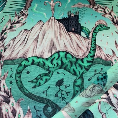 Clarke & Clarke ~ Emma Shipley ~ Gardinenstoff Highlandia Velvet ~ 2,0m Salbei