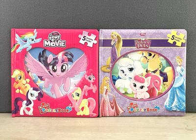 Disney Set Of 2 My First Puzzle Books-Palace Pets & My Little Pony 5 Puzzles Ea