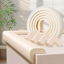 Baby Proofing Edge Corner Protectors, 1 Roll White Foam L-Shape Self-Adhesi...