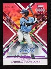 2016 Elite Extra Edition Aspirations Purple 7/100 Andrew Velazquez #117 Auto 2x4