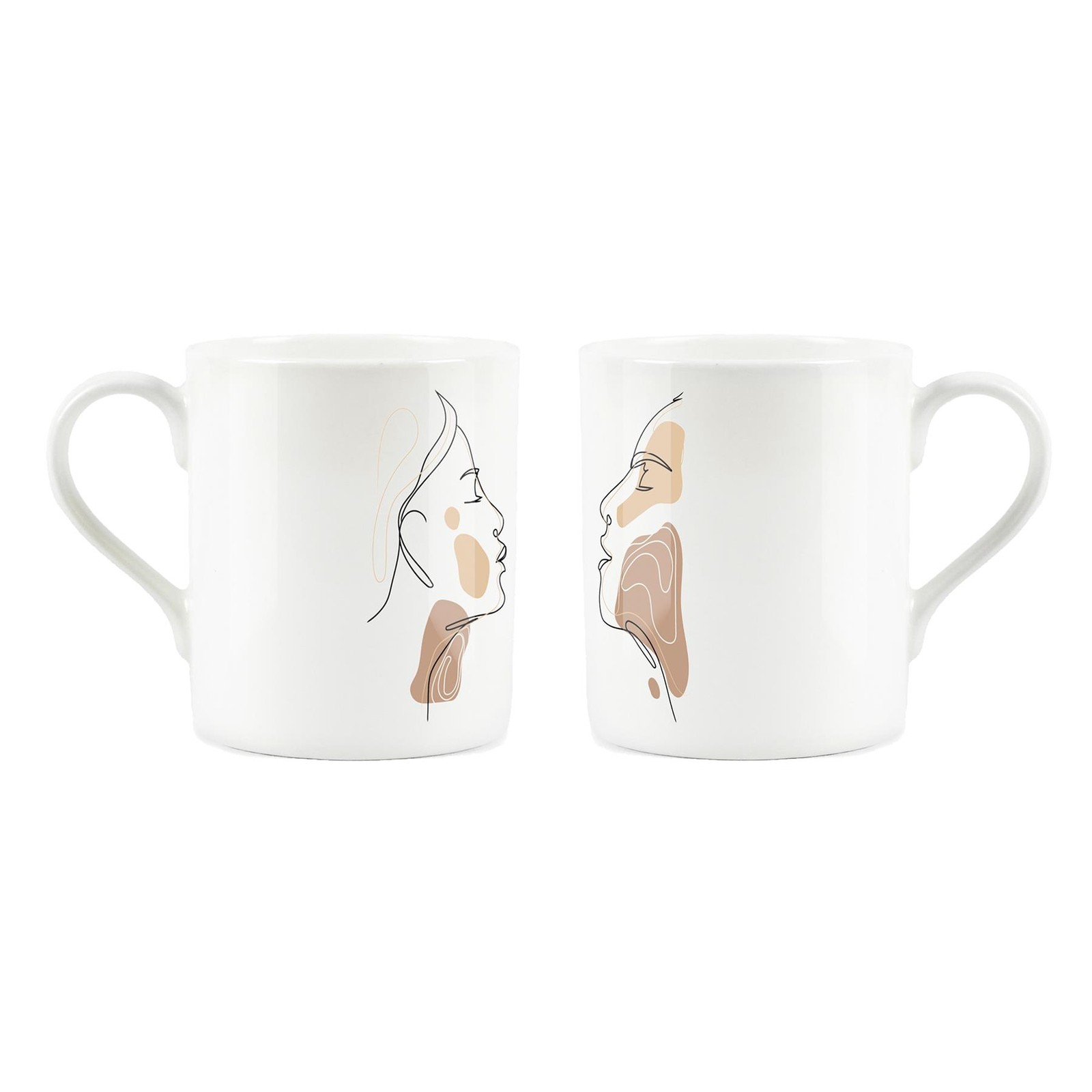 Kissing Couple Matching Mugs - Valentines Gift for Couple Tea/Coffee Cup