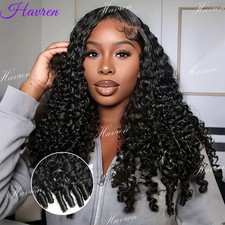 Deep Wave Burmese Curly Human Hair Wig 13x6 Curly HD Lace Front PrePlucked Wigs