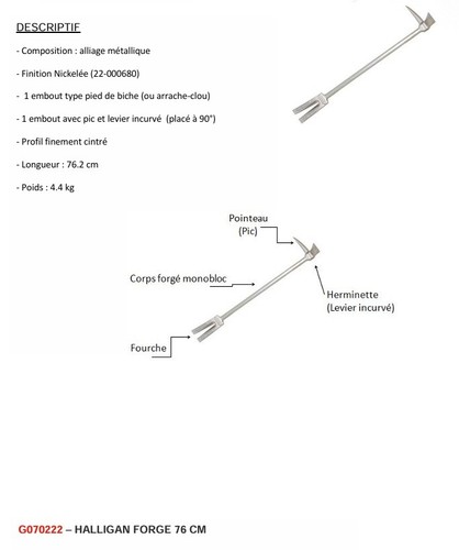 Paratech Hooligan Outil Halligan Rescuetool firefighter   Hebelklaue 762mm - Photo 2/2