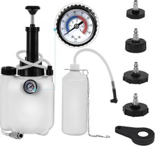 3L Brake Bleeder Kit Manual Fluid Pump with 4 Master Cylinder Adapters for Cars