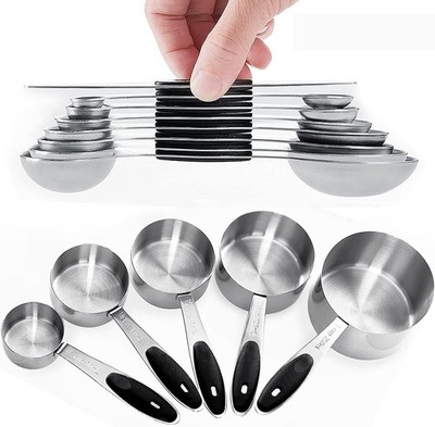 Warmheart Measuring Cups and Magnetic Measuring Spoons Set, Stainl