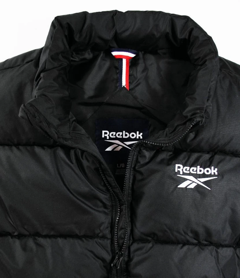 Reebok Mens Puffer Vest XL Insulated Full Zip Front Quilted Mock Neck Black $125 - Image 3 of 4