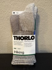 Thorlo Socks Men  s Crew Hiking Style New-Lifetime Guarantee Size Medium Walnut