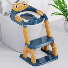 Potty Training Seat with Step Stool Ladder, Upgraded 2-in-1 Toddler Potty Traini