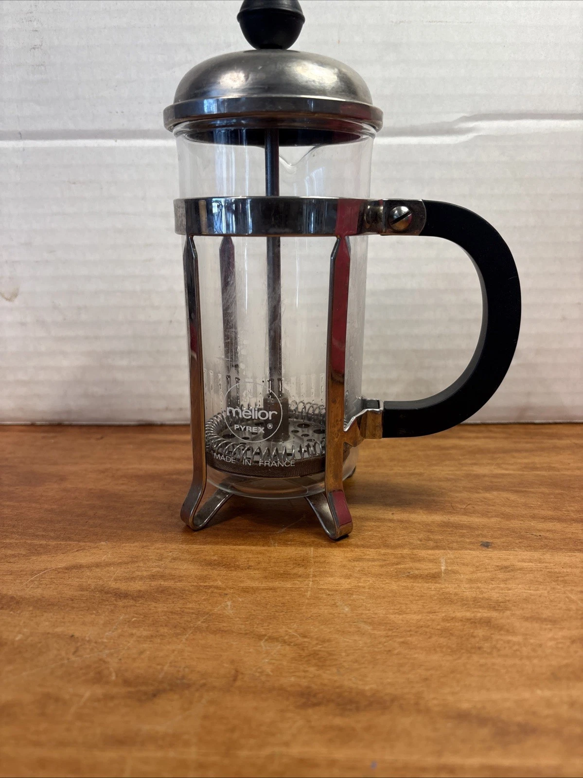 Vintage Melior Pyrex French Press Coffee Maker Made In France 3 Cup
